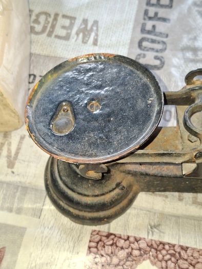 Vintage Black Librasco Cast Iron and Brass Kitchen Scales around 1930s Postage Available or Collection