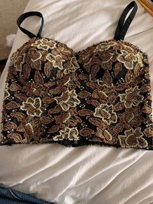 Beaded corset top