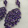 Silver Harry Ivens Exquisite Amethyst & Zircon Drop Earrings Image 4