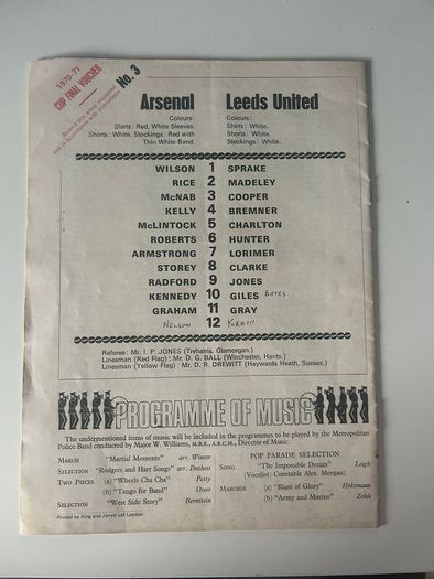 Arsenal 1970/71 Double Winning Season Matchday Programmes