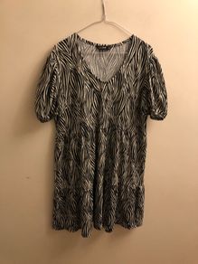 Zebra print dress/long top (size 14)