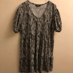 Zebra print dress/long top (size 14)