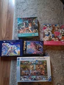 5 Jigsaw Puzzle Bundle  Ravensburger 2000 Piece Sealed 4 Animal Puzzles