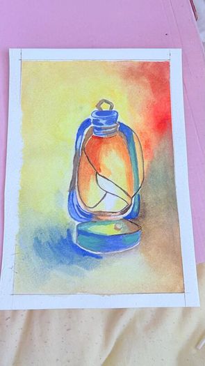 watercolor paiting - Lantern A5