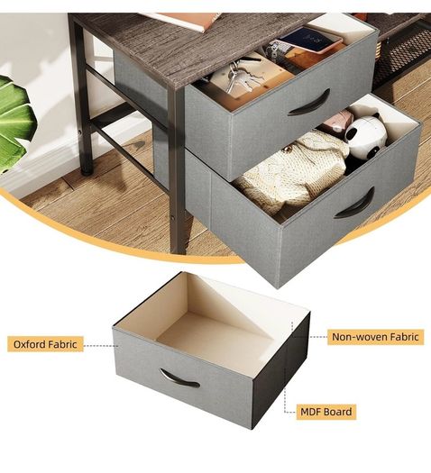 TV Stand with Storage, TV Console Table - 63 Inch, Grey