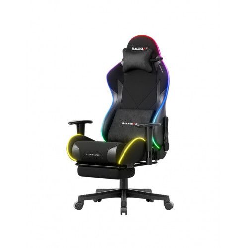 Huzaro Force 5.7 Black RGB Gaming Chair with Extendable Footrest