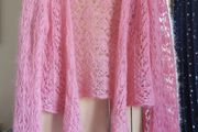 NEW - Avoca mohair &amp; wool pink cardigan UK 10