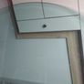 Large oval  glass top table sturdy and heavy 120cm  180 pls read description Image 7