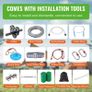 Zipline Kit for Kids and Adult, 48.77 m Zip Line Kits Up to 226.8 kg, Backyard Outdoor Quick Setup Zipline, Playground Entertainment with Stainless Steel Zipline, Spring Brake, Safety Harness, Seat Image 6