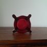 Mid Century Murano Art Glass Vase orange/red Image 4