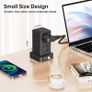 Tower Extension Lead with 8 Way Multi Plug Extension Tower & 4 USB Ports (13A),Mini Power Strip with Switch, 5M Extension Cable Surge Protection Extension Lead for Home, Kitchen,Office Image 3