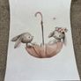bunny poster rabbits umbrella picture for frame made in Sweden Image 3