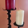 Handmade Cast Iron Tall Candle Holder Image 3
