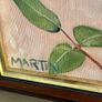 Beautiful Framed Floral Acrylic Painting Red Roses Signed Martin Image 2