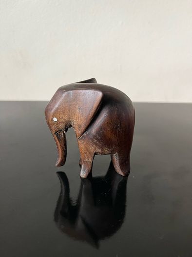 Hand carved wooden elephant