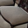 Set of six vintage carved harp back dining chairs Image 6