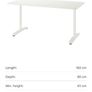 160cm desk and standing desk convertor bundle Image 5