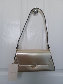 New Gold Metallic Shoulder Bag