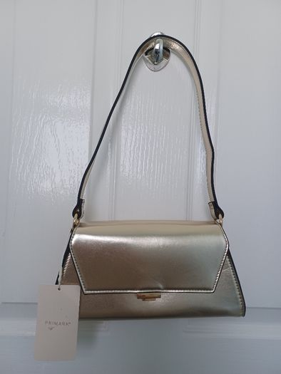 New Gold Metallic Shoulder Bag