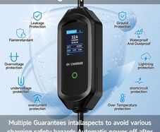 EV Charger smart app control ,Type 2 to 3 Pin Commando Plug, 8/10/13/16/32A Adjustable Current, 6Meter, IP65 EV Charger, 7.2kW EV Charger Type 2, 1-12 Hours Delay Timer