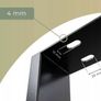 New table metal legs 70x77cm black Image 4