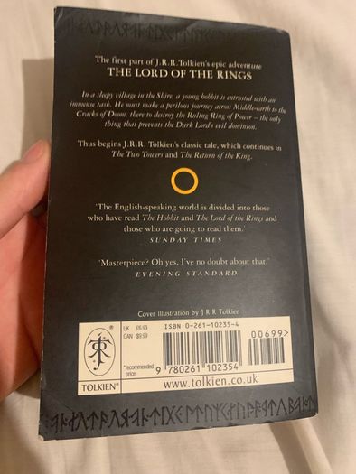 (1990's) Paperback Lord of the rings trilogy & the hobbit book lot