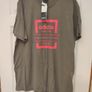 BNWT Adidas Label Linear khaki/pink T-shirt size L Postage included Image 3