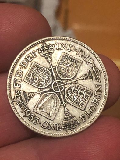 1933 Florin George V Silver