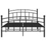 Bed Frame Black Metal 200x200 cm Image 3
