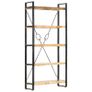 5-Tier Bookcase 90x30x180 cm Solid Mango Wood Image 5