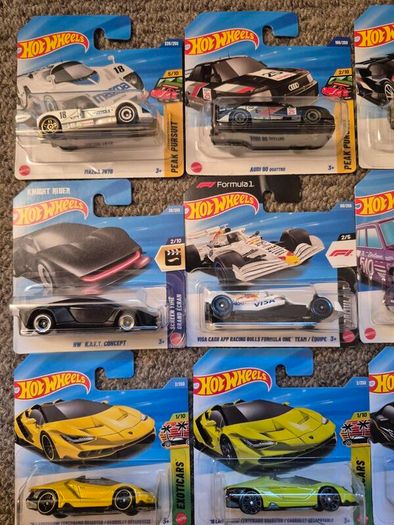 Hot Wheels Lamborghini Formula 1 Bugatti Mazda Koenigsegg Audi Knight Rider