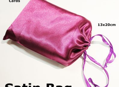 Angel Card Tarot Card Satin Bag Purple With Drawstrings 13x20cm New
