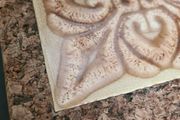 Vintage, 70s, Ceramic Tile Cork Trivet, Hot Pot Stand,  Decorative Floral Design