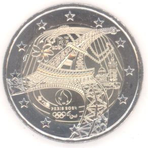 France 2 Euro Commemorative Coin 2024 Eiffel Tower