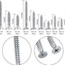 NEW SALE | 285 Pcs Self Tapping Screws Assortment Set, M2/M3/M4/M5 Stainless Steel Self Drilling Wood Screws Image 2