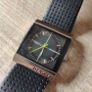 Henleys Men's Square Black Dial Watch Image 2