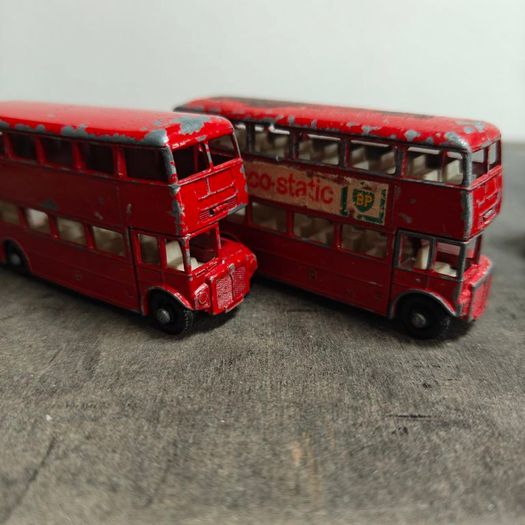 6 x old Matchbox Lesney Playworn London Routemaster and Trolley buses