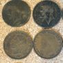 Old Great Britain Half Penny Coins (20) Image 10