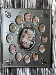 My first year (mein erstes Jahr) baby photo frame in German