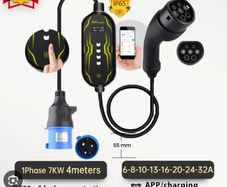 Portable EV charger 7kW type 2 with mobile app