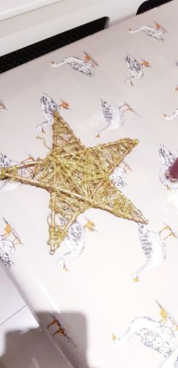 Gold Wooden Christmas Star