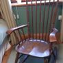 Dutch Oak Rocking Chair with Cushions Image 2