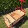 Wooden Wagon with Seats, Cover, and Pneumatic Wheels Image 4