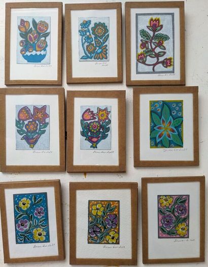 Mini handmade paintings for fundraising!