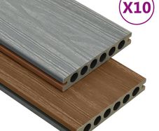WPC Decking Boards with Accessories Brown and Grey 20 m.sqr 2.2 m