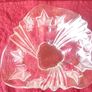 Art Deco 8 Inches Wide Centerpiece Glass Bowl With Embossed Leaves Decoration Image 5