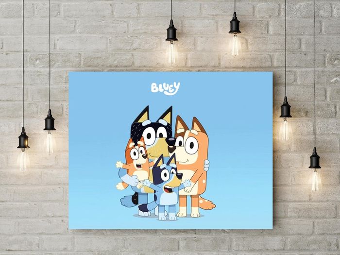 Bluey cartoon printed Wall picture 3mm foamex board printed picture on it wall board wall decor wall art picture