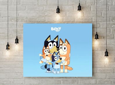 Bluey cartoon printed Wall picture 3mm foamex board printed picture on it wall board wall decor wall art picture
