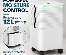 12L Day Dehumidifier for Bedrooms Bathrooms and Small Rooms