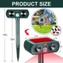 Ultrasonic Solar Cat Dog Repellent Fox Pest Scarer Deterrent Repeller Garden Image 2
